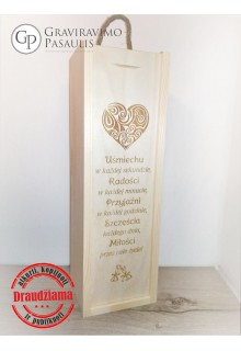 Graviruota vyno dėžė "Uśmiechu..."